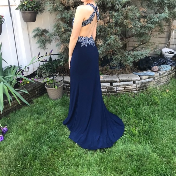Navy Blue Prom/ Formal Dress - Picture 2 of 6